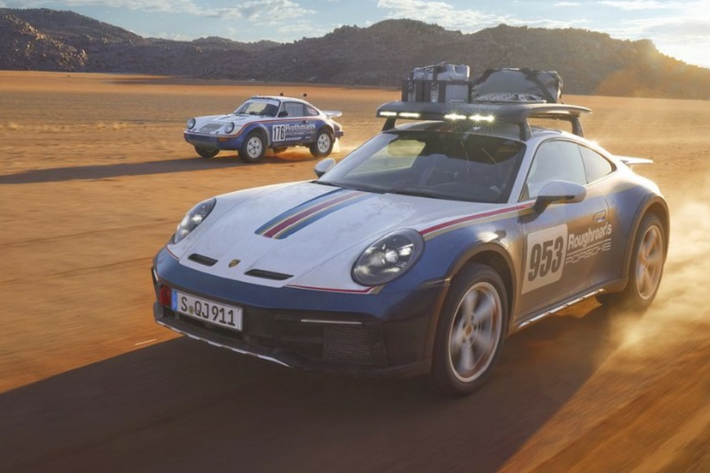 Porsche 911 Dakar 2023 mới là phiên bản địa hình đặc biệt của dòng xe thể thao 911, được thiết kế dựa trên cảm hứng về chiếc 911 từng cùng tay đua René Metge vô địch giải đua xe địa hình Paris-Dakar năm 1984.