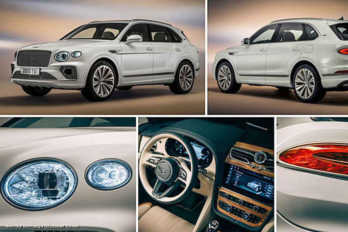 Đối với mẫu xe SUV Bentley Bentayga Odyssean Edition đặc biệt này, thương hiệu đã đề xuất 6 ý tưởng phối màu ngoại thất mặc dù bảng màu đầy đủ 60 vẫn có sẵn cùng với các tùy chọn đặt trước.