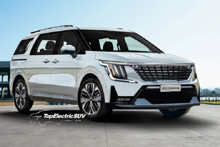 Thời gian qua, Kia Carnival 2024 mới thường xuyên bị bắt gặp khi chạy thử trên đường. Nguyên mẫu thử nghiệm của Kia Carnival được ngụy trang khá kỹ phần đầu, hai bên hông và đuôi xe, tuy nhiên vẫn có thể nhìn ra chiếc xe thế hệ mới sẽ sở hữu mặt trước được lấy cảm hứng từ chiếc Kia EV9 thời thượng.