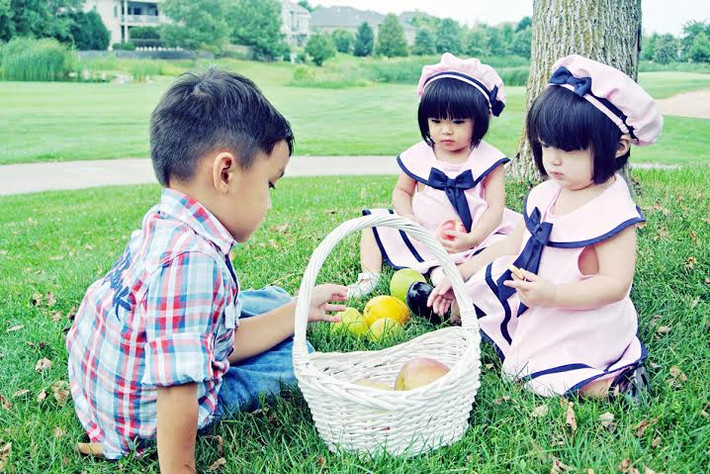 Levin, Hạ Mây và Hải Cát luôn được bố mẹ chăm chút về ngoại hình. Chồng của Huyền Ny cũng chính là “thợ cắt tóc” của gia đình.