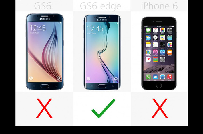 Màn hình cong: Bù đắp cho sự thiếu sót của Galaxy Note Edge, màn hình mẫu S6 Edge lần này cong cả ở cạnh bên kia.