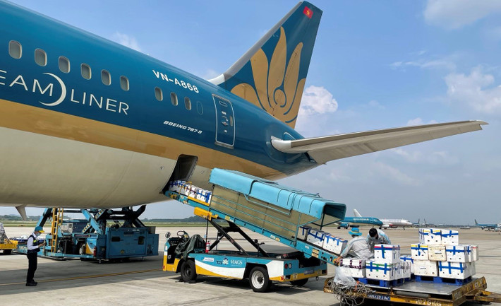 Trước đó, các giải pháp logistic của hàng không cũng đã tạo điều kiện khi vận chuyển hàng chục tấn vải Bắc Giang tới thị trường Nhật Bản.