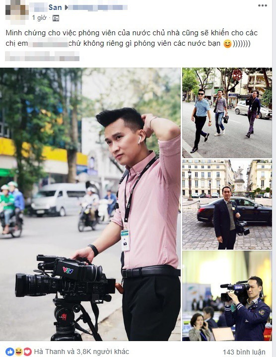Những ngày gần đây, mạng xã hội liên tục xuất hiện các gương mặt "trai xinh, gái đẹp" của phóng viên 'nhà người ta' đến Việt Nam tác nghiệp nhân dịp Hội nghị Thượng đỉnh Mỹ-Triều. Như một lời đáp trả, những hình ảnh phóng viên Việt Nam với ngoại hình xuất sắc như nam thần cũng khiến không ít CĐM phải trầm trồ.