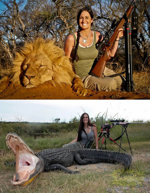 Năm 2013, Melissa Bachman, một người dẫn chương trình truyền hình đến từ Minnesota bị chỉ trích mạnh mẽ sau khi khoe những bức ảnh cô chụp cùng với xác động vật lên trang Twitter của mình.