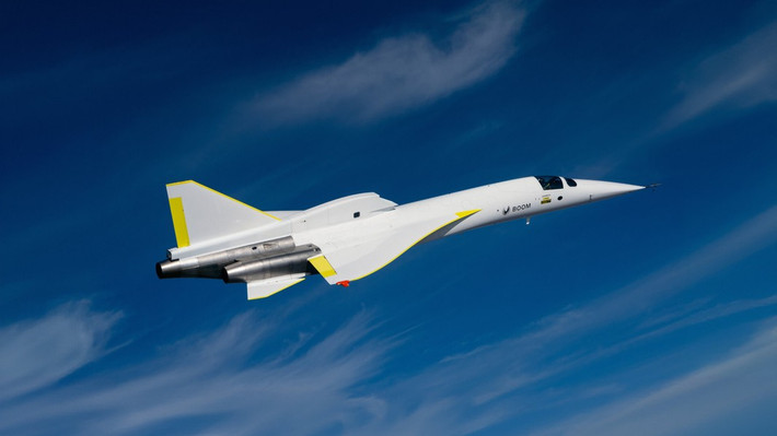 XB-1 của Boom Supersonic sử dụng làm nền tảng phát triển máy bay Overture với mục tiêu hồi sinh hoạt động bay chở khách siêu thanh thương mại. Ảnh: Boomsupersonic.