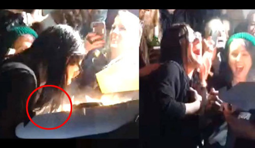 Skrillex là một nhà sản xuất âm nhạc, DJ, kiêm nhạc sĩ âm nhạc người Mỹ. Tháng Giêng năm 2013, trong bữa tiệc sinh nhật, Skrillex chuẩn bị thổi nến thì một tai nạn nhỏ xảy ra. Ngọn lửa đột nhiên cháy sang người Skrillex. Mọi người phải nhanh chóng dập tắt ngọn lửa trước khi có thiệt hại xảy ra.