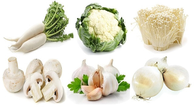 Đặc biệt, các loại rau củ quả màu trắng, nâu còn có tác dụng tăng cường hoạt động hệ miễn dịch. Ảnh: vietnammoi.