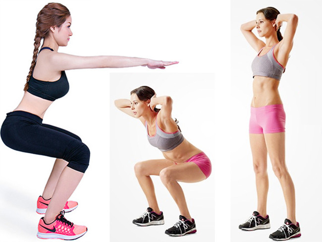 Bạn hãy giữ nguyên tư thế ngồi xổm trong vòng 2 giây rồi từ từ đứng lên. Ảnh: cfyc.