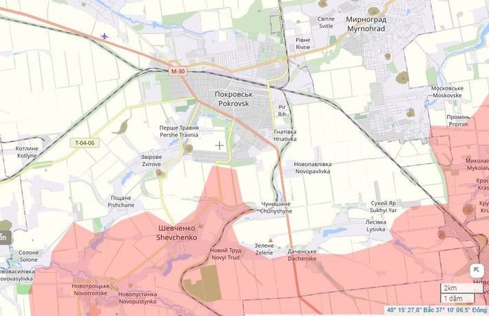 Trong những ngày qua, Quân đội Ukraine (AFU) phải tung nhiều đơn vị mạnh tiếp viện cho thành phố Pokrovsk, ở phía tây tỉnh Donetsk, khi các đơn vị của Nga chiếm làng Shevchenko, áp sát phía nam thành phố. Đồng thời đang mở rộng đầu cầu Shevchenko về hướng tây.