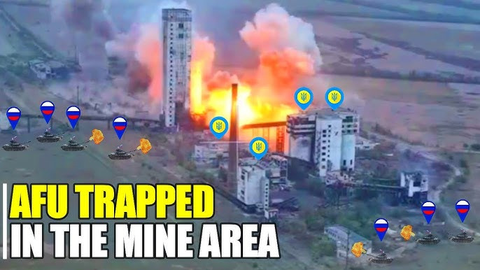 Quân đội Nga nhận thấy, họ không thể dọn sạch toàn bộ quân Ukraine trong thời gian ngắn và cũng không thể dọn sạch khu vực có mìn, cũng như tiếp cận được đường hầm chính. Họ dùng xe tải chở đầy thuốc nổ, nhanh chóng lao tới phía trước, trong xe chứa đầy thuốc nổ mạnh đã được đổ vào mỏ số 3. Trong vụ nổ dữ dội, những quả mìn và quân phòng thủ Ukraine đều bị nổ tung thành từng mảnh.