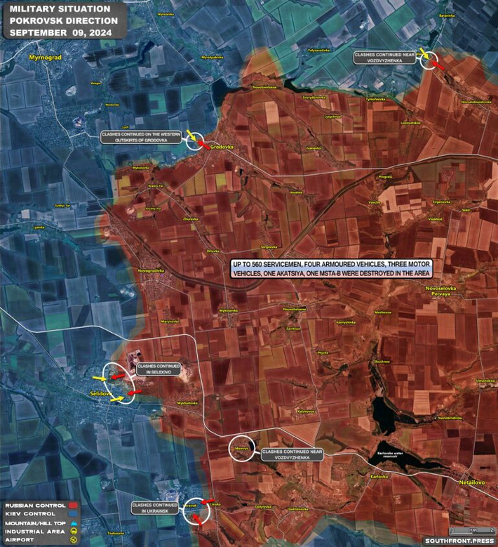 Trong những ngày qua, hướng tiến quân của Nga tại phía đông thành phố Pokrovsk ở Donetsk trở thành điểm nóng trên chiến trường Nga-Ukraine. Đặc biệt ở phía đông nam thành phố Pokrovsk, Quân đội Nga đã liên tục tổ chức tấn công quyết liệt.