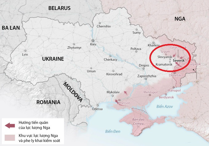 Còn tình hình chiến trường Ukraine trong 24 giờ qua cho thấy, Quân đội Nga vẫn đang “miệt mài” tổ chức các đợt tiến công. Trên hướng Seversk, Quân đội Nga đang chuẩn bị chiếm vùng ngoại ô Veseli và bao vây phía bắc gần Vyrogolovka.