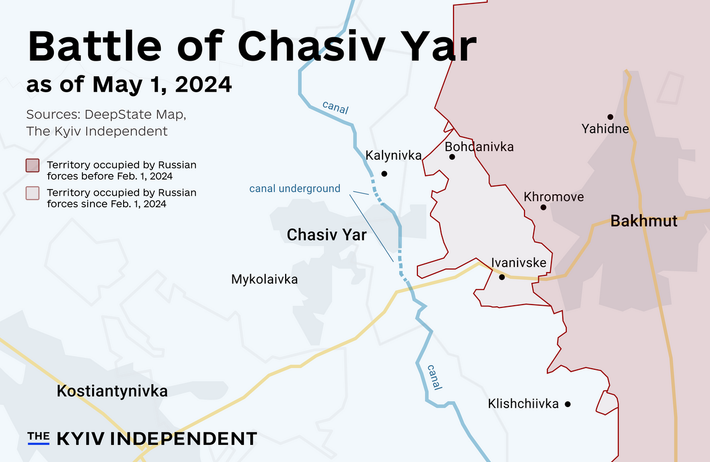 Tại khu vực có địa hình cao ở phía đông bắc Chasov Yar, quân Nga đánh bật đối phương khỏi đường Orlova và từ phần phía đông của làng Kalinovka, sau đó họ tiếp tục tấn công vào làng Grigorovka. Các mũi xung kích khác của Nga cũng tiến đến ngôi làng này từ làng Bogdanovka mà họ đã chiếm từ lâu.