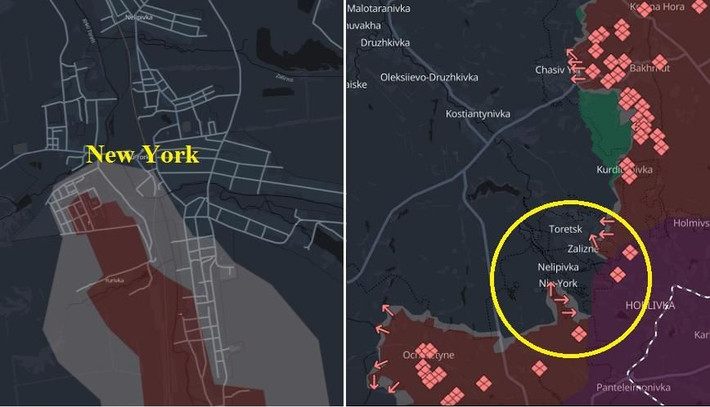 Hiện chỉ còn tuyến phòng thủ Toretsk-New York, với tư cách là rào chắn quan trọng ở khu vực trung tâm Donetsk, là đang phải chật vật chống chọi với các đòn đột phá quyết liệt của Quân đội Nga, sau gần 2 năm rưỡi tuyến phòng thủ này “án binh bất động”.