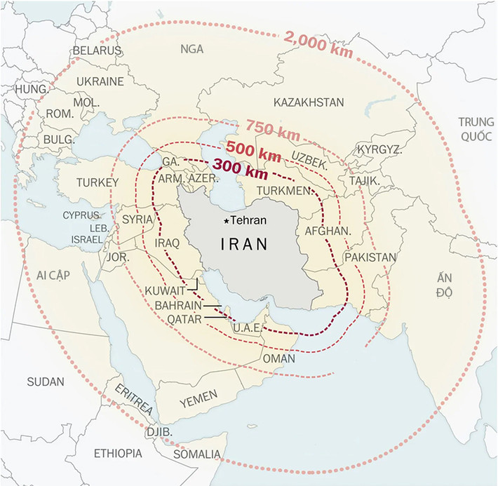 Theo các phân tích của các chuyên gia quân sự, khi tầm bắn tên lửa của Iran đạt tới 2.000 km, có thể dễ dàng bao phủ lãnh thổ Ả Rập Saudi và Ấn Độ; thậm chí vươn tới các quốc gia thành viên NATO ở Đông Âu như Romania.