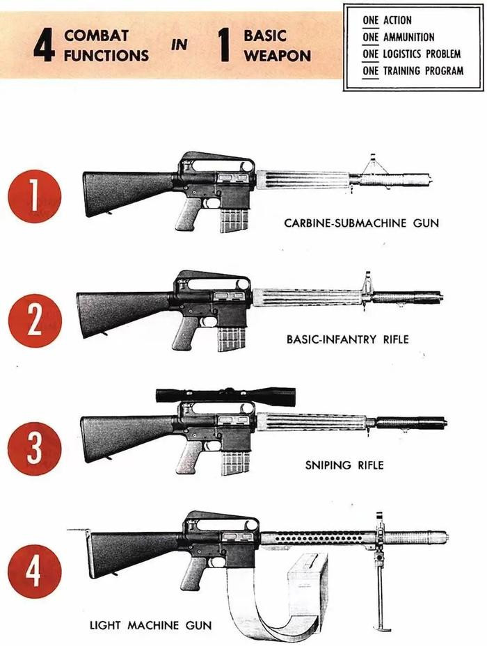 Súng trường AR cực kỳ phổ biến ở Mỹ, trong số đó, AR-15 là loại súng trường được dân thường Mỹ ưa chuộng nhất. Tính cả các bản sửa đổi, số lượng dân thường Mỹ sở hữu loại súng này lên tới 20 triệu khẩu. Phiên bản quân sự của khẩu súng trường này là M-16 mà mọi người đều quen thuộc.