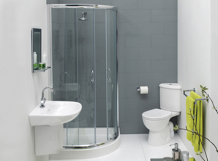 Một kiểu bồn tắm đứng được cách điệu, giúp "nhấn nhá" cho phòng tắm bớt đơn điệu. Ảnh: Zsofa.
