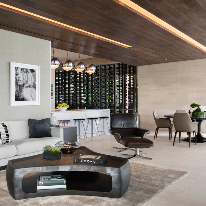 Nội thất trong Dilido House đều mang phong cách hiện đại với gam màu trầm là chủ đạo.