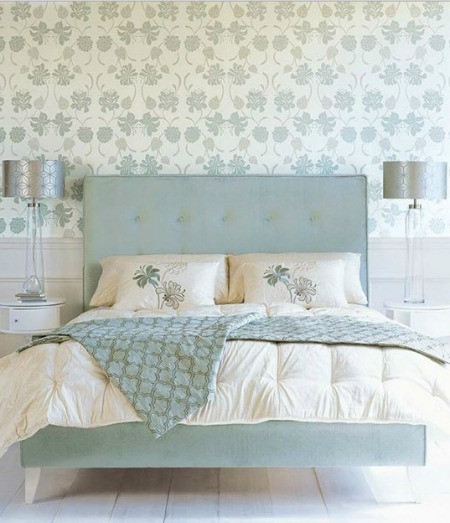 Màu xanh pastel nhẹ nhàng cũng là lựa chọn hoàn hảo cho phòng ngủ. Ảnh: Tuongdep.