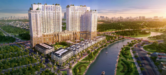 Dự án có tên thương mại Roman Plaza, khởi công tháng 10/2016, xây dựng trên tổng diện tích đất hơn 3,5 ha, gồm các khu nhà ở cao tầng, biệt thự, liền kề… Dự án dự kiến hoàn thành quý II/2019. Ảnh: Internet.