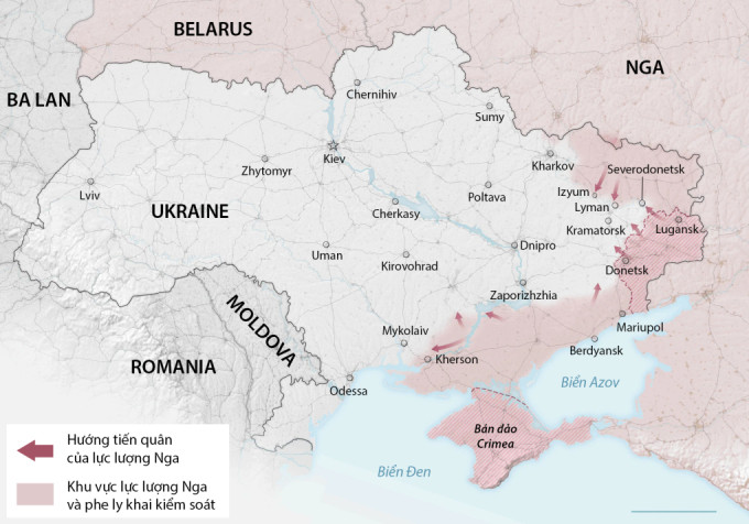 Cuộc xung đột Nga-Ukraine đến nay đã kéo dài hơn một trăm ngày, Quân đội Nga vẫn kiểm soát thế chủ động trên chiến trường và kiểm soát được một phần lãnh thổ ở Ukraine.
