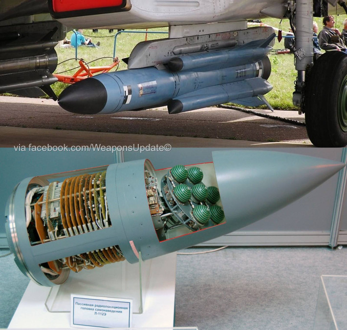 Tên lửa Kh-31A là phiên bản sửa đổi của tên lửa hành trình chống hạm (ASCM) sử dụng phương pháp dẫn đường quán tính và radar tự dẫn giai đoạn cuối để bay tới khu vực mục tiêu. Tên lửa này có thể tấn công các tàu có lượng giãn nước lên tới 4.500 tấn. Kh-31PD là biến thể tên lửa chống bức xạ (ARM), được thiết kế để tiêu diệt radar chủ động của đối phương; như các đài radar điều khiển tác chiến trên không, radar cảnh báo sớm và các hệ thống phòng không tầm trung và tầm xa.