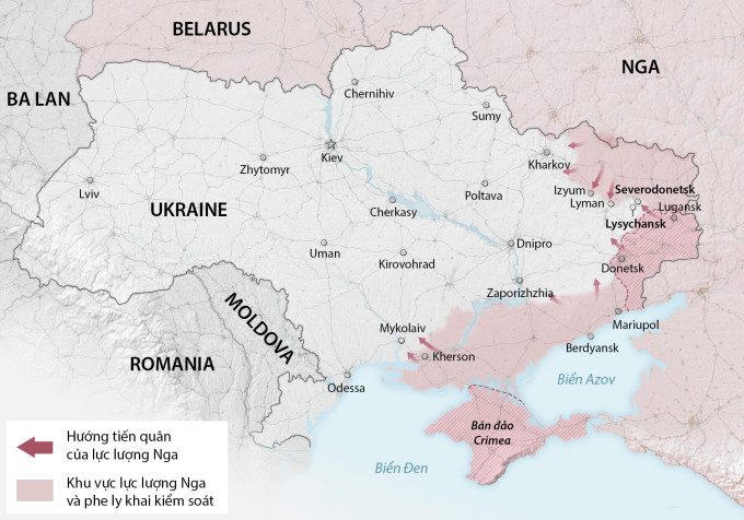 Trong những ngày đầu cuộc xung đột Nga-Ukraine, mục tiêu chính của Quân đội Nga là đánh chiếm các thành phố lớn có ý nghĩa quan trọng. Ví dụ, các thành phố lớn như Kiev, Kharkov, Nikolayev và Mariupol. Tuy nhiên, chiến lược “Bàn tay xòe” của Quân đội Nga đã thất bại vì lực lượng bị phân tán.
