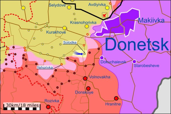 Tổng cục Tình báo Quân đội (GUR) của Ukraine, đã báo cáo với văn phòng của Tổng thống Ukraine Zelensky rằng, trong 20 ngày tới các đơn vị quân đội ở Avdiivka có thể bị bao vây. Nếu điều này xảy ra, thì khoảng 3.000 quân và nhiều lựu pháo M777 cùng vũ khí khác của NATO, sẽ không còn đường lui.