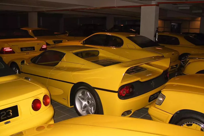 Trong đó, số lượng siêu xe Ferrari của quốc vương Brunei lên đến hàng trăm xe, nhiều chiếc là độc bản hoặc hàng hiếm, và nếu có là đại trà, thì cũng sẽ có trang bị khác biệt so với các xe còn lại.
