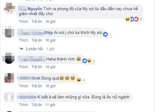 Chưa rõ kết cục của My sói thế nào nhưng việc nhập vai quá đạt khiến Thu Quỳnh nhận được nhiều lời khen. Nhân vật của cô cũng bị nhiều khán giả gán cho biệt danh "ác nữ ngành" hay "trùm đáng sợ nhất phim Quỳnh búp bê"... Ảnh: VTV, FBNV.