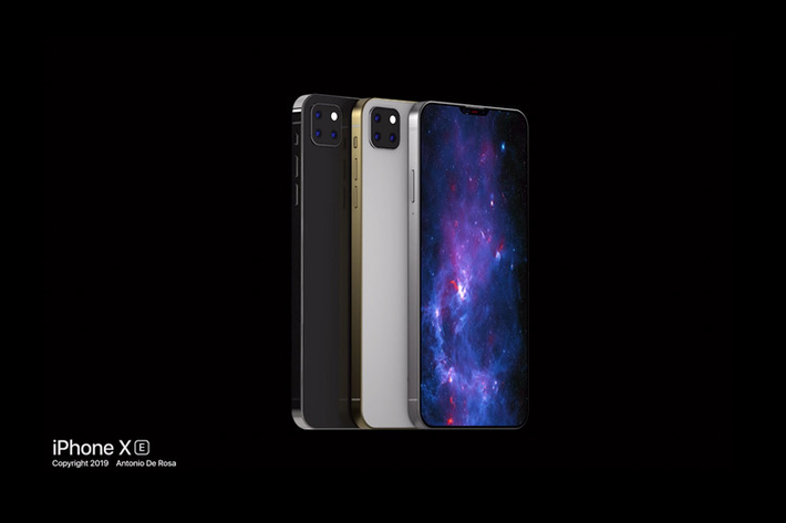 Nhà thiết kế đồ họa Antonio De Rosa đã đăng tải hình ảnh concept về iPhone SE 2 (với tên gọi iPhone XE), với 3 màu trắng, xanh và đen.