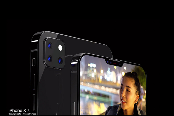 Model này sẽ được trang bị cụm ba camera lớn phía sau. Thiết kế này giống với những thông tin rò rỉ gần đây của iPhone 11, 3 camera được xếp theo hình tam giác khá độc đáo.