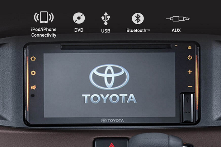 Bên trong Toyota Calya 2020 là không gian nội thất gần như giống hệt phiên bản cũ, trừ màu sắc tối hơn. Sự thay đổi đáng chú ý nhất trong nội thất là màn hình cảm ứng của hệ thống thông tin giải trí và vô lăng tích hợp phím âm thanh trên bản G cao cấp. Bản còn lại của Toyota Calya 2020 chỉ dùng đầu 2-DIN với cổng USB.