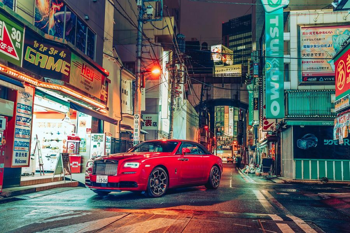 Bộ ba xe siêu sang Rolls-Royce Black Badge vừa được đưa tới Tokyo để thực hiện bộ ảnh "để đời".