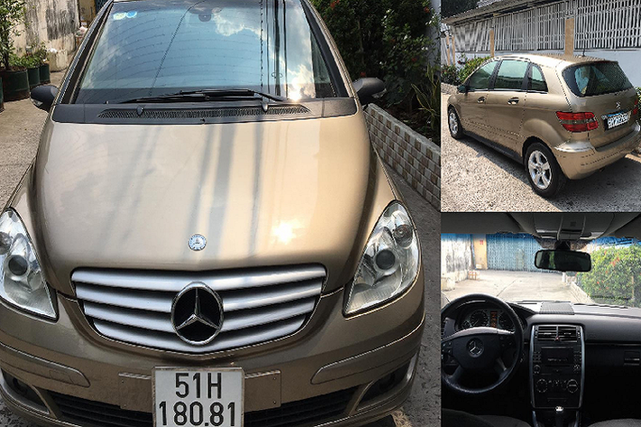 Theo thông tin chủ xe đăng tải, chiếc Mercedes-Benz B150 đời 2005 đăng ký lần đầu năm 2007 nhập khẩu nguyên chiếc. Xe đã lăn bánh 80.000km. Chiếc Mercedes B150 trong bài sở hữu nước sơn màu vàng cát bên ngoài cùng nội thất đen bên trong. Nhìn tổng thể, xe vẫn còn khá mới và tươm tất so với số ODO 80.000km.
