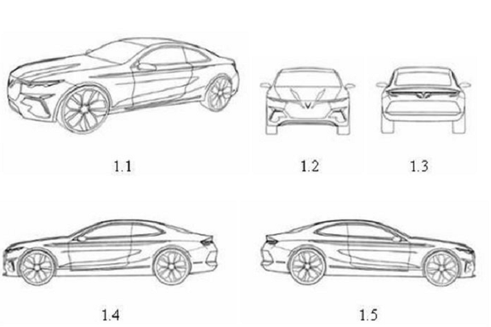 Mẫu xe thể thao hai cửa coupé Vinfast mới được công bố hồi cuối tháng 10 năm nay. Chiếc xe vẫn giữ lại hai đường gân nổi trên nắp khoang động cơ nhưng bố trí tập trung vào logo nhiều hơn so với dòng sedan Lux A2.0.