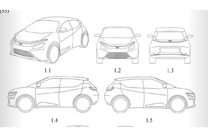 Bản vẽ mẫu xe đô thị SUV của VinFast