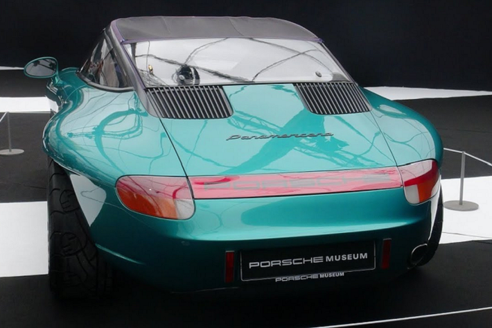 Một trong những khía cạnh hấp dẫn nhất của thiết kế Porsche Panamericana là những đường cắt được tạo ra xung quanh các hốc bánh xe.