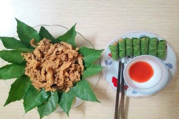 Chịn xồm là món ăn không thể thiếu trong các ngày lễ, Tết của đồng bào Thái ở Con Cuông. Ảnh: nghetinh.