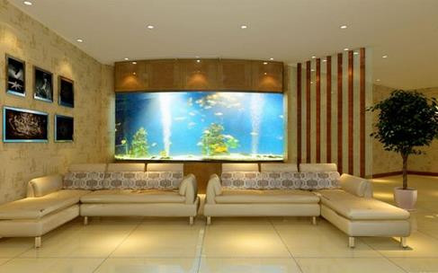 3. Bể cá không được đặt sau sofa Theo phong thủy, dùng thủy để làm điểm tựa phía sau là không thích hợp, vì “thủy tính vô thường”, dùng nước làm điểm tựa khó có được sự ổn định. Chính vì vậy việc đặt bể cá phía sau sofa, hàng ngày mọi người trong gia đình đều ngồi ở đó, được xem như là không có điểm chống đỡ, ảnh hưởng đến sự ổn định của ngôi nhà. Còn nếu đặt bể cá bên cạnh sofa sẽ không ảnh hưởng đến phong thủy của ngôi nhà. Ảnh: Letaouni.com.