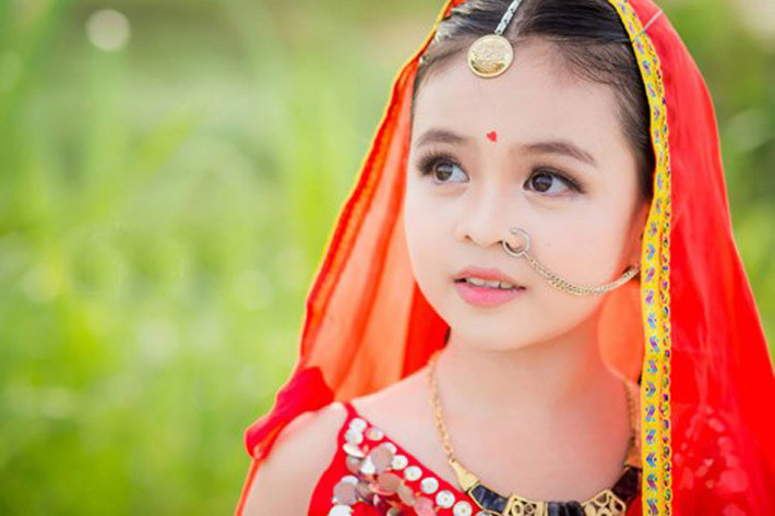 Trong bộ ảnh được thực hiện theo phong cách Anandi, Tường Vy nhận được rất nhiều lời khen ngợi.