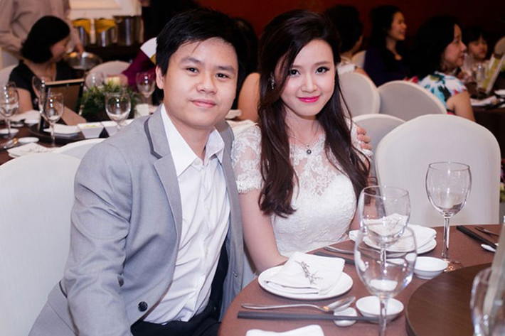 Phan Thành không ngại ôm bạn gái khi đến dự đám cưới của nhạc sĩ Đằng Phương.