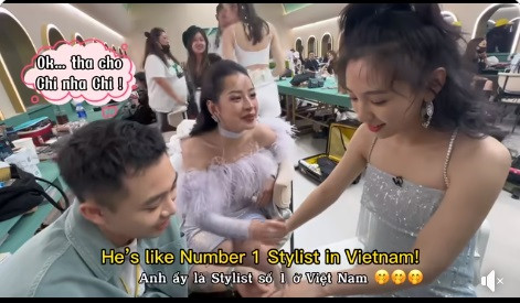 Chi Pu "PR" cho stylist của mình trước mặt Ngô Thiến.