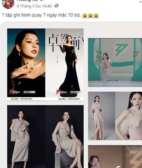 Theo Hoàng Ku, Chi Pu phải thay 10 bộ trang phục trong một tập ghi hình.