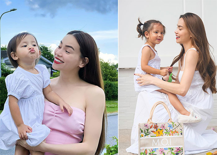 Cô chị Lisa càng lớn càng xinh, nữ tính và có nhiều nét giống mẹ.