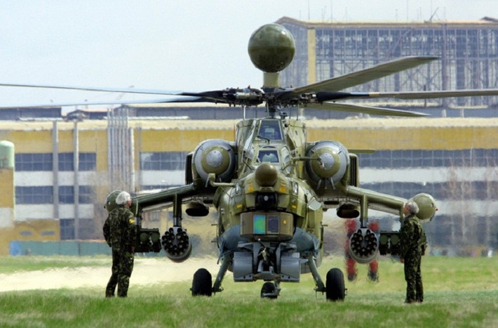 Cận cảnh một chiếc trực thăng tấn công Mi-28.