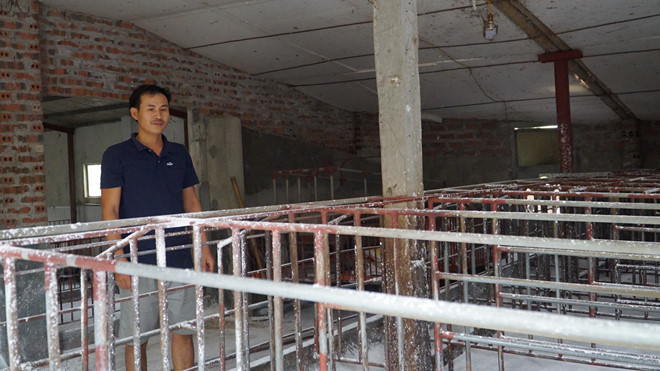 Anh Nguyễn Văn Chiến (39 tuổi, ngụ thôn Việt Thắng, xã An Dục, huyện Quỳnh Phụ, Thái Bình) mất sạch đàn lợn 49 con vì dịch tả lợn châu Phi.