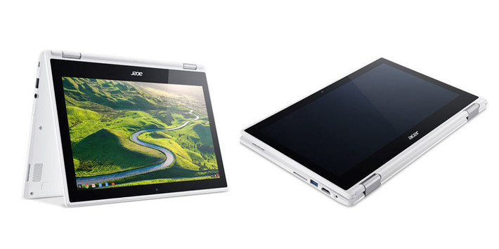 Acer Chromebook R 11 có màn hình cảm ứng 11,6-inch. Người dùng có thể gập máy theo bản lề 360 độ. Chromebook R 11 được đánh giá cao về tuổi thọ Pin.