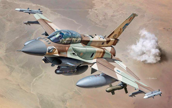 Về đội bay chiến đấu đa năng F-16I “Sufa” của IAF nổi bật là lựa chọn khả thi cho hoạt động này. Những máy bay này được trang bị hệ thống điện tử hàng không tiên tiến, hệ thống tác chiến điện tử và khả năng mang theo đạn dược dẫn đường chính xác. Ảnh minh họa.