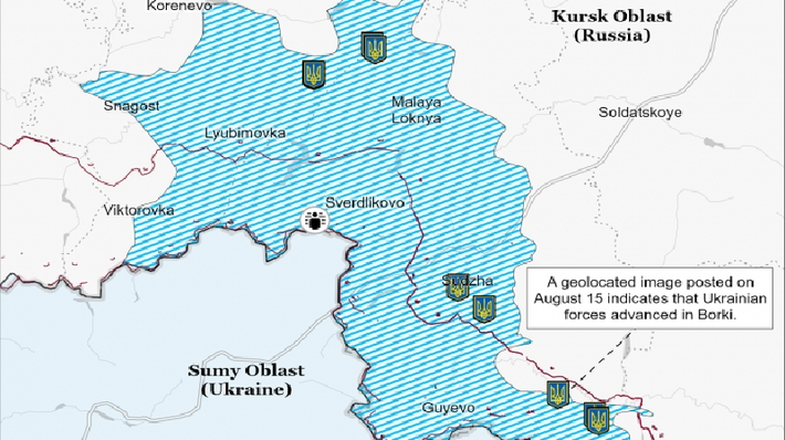 Thêm vào đó, tuyến đường từ Malaya Loknya đến Sudzha giúp Quân đội Ukraine dễ dàng nhận được viện trợ. Đồng thời, các cánh đồng ở đây rất lầy lội, gây bất lợi cho việc tiến quân cơ giới hóa. Những yếu tố này đã khiến quân Nga gần như không thể đẩy lùi được tuyến phòng thủ của Ukraine tại khu vực này. Ảnh: Pravda.
